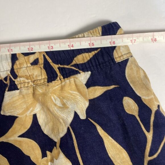Joie Wide Leg Linen Blend Floral Botanical Elastic Waistband Pockets Beachy L - Picture 9 of 13